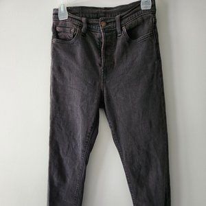 Straight Leg Levi's with Distressed Hem